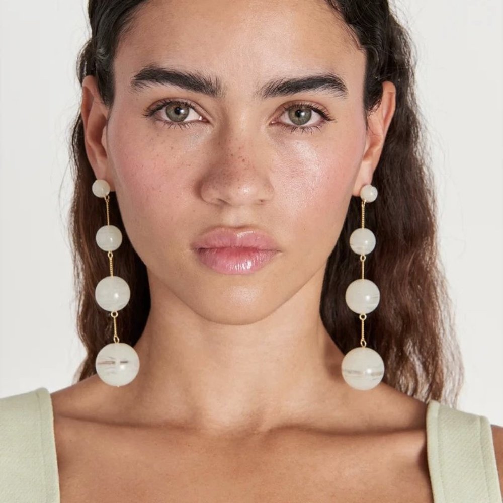 Cult Gaia Candace Earrings - Jade Light Green - Picture 1 of 5